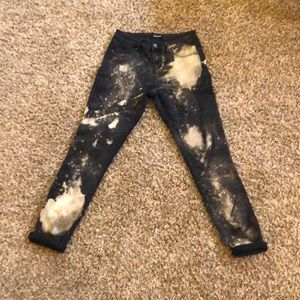 Black bleached jeans
